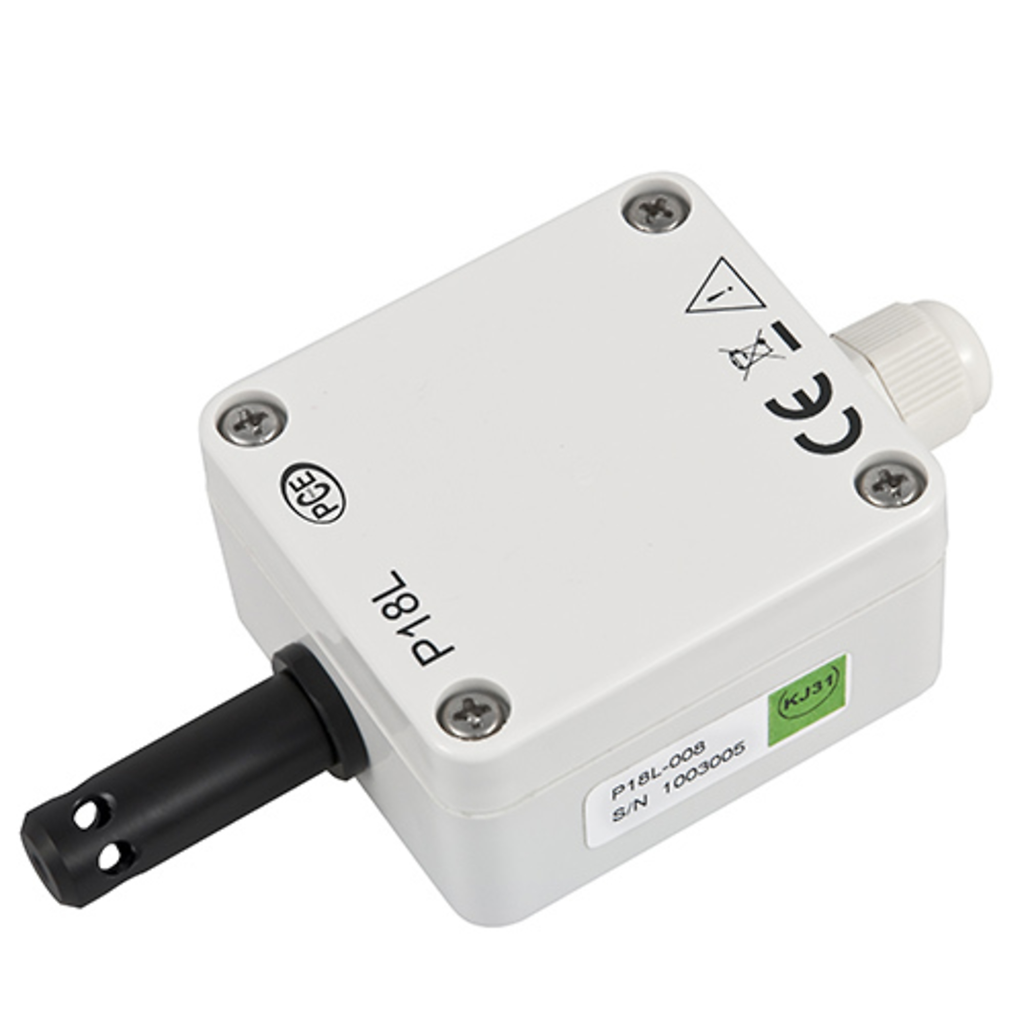 PCE Temperature/Humidity Transducer — Compact Design, Model# PCE-P18L